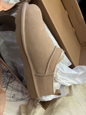 Big kids  Slip-On Suede-Like Casual Shoe in sand color